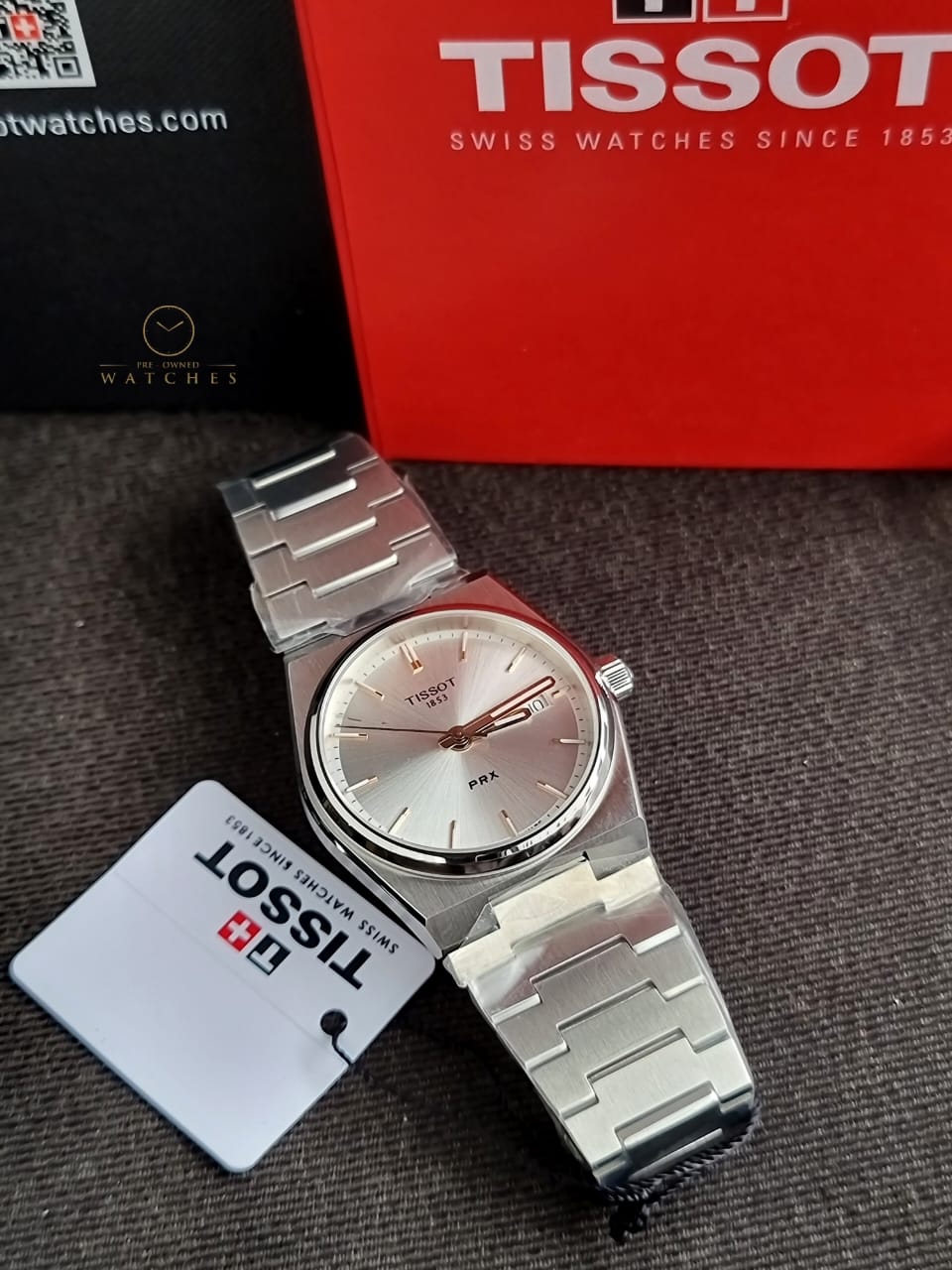 TISSOT PRX QTZ 35MM SS SILVER DIAL WOMEN'S WATCH T137.210.11.031.00 - Image 7
