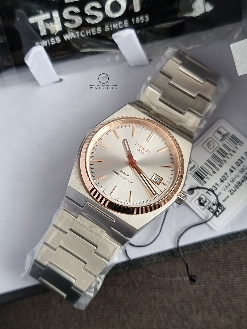 Tissot PRX Silver Stainless Steel Silver Dial Automatic Watch for Gents - T931.407.41.031.00 - Image 10
