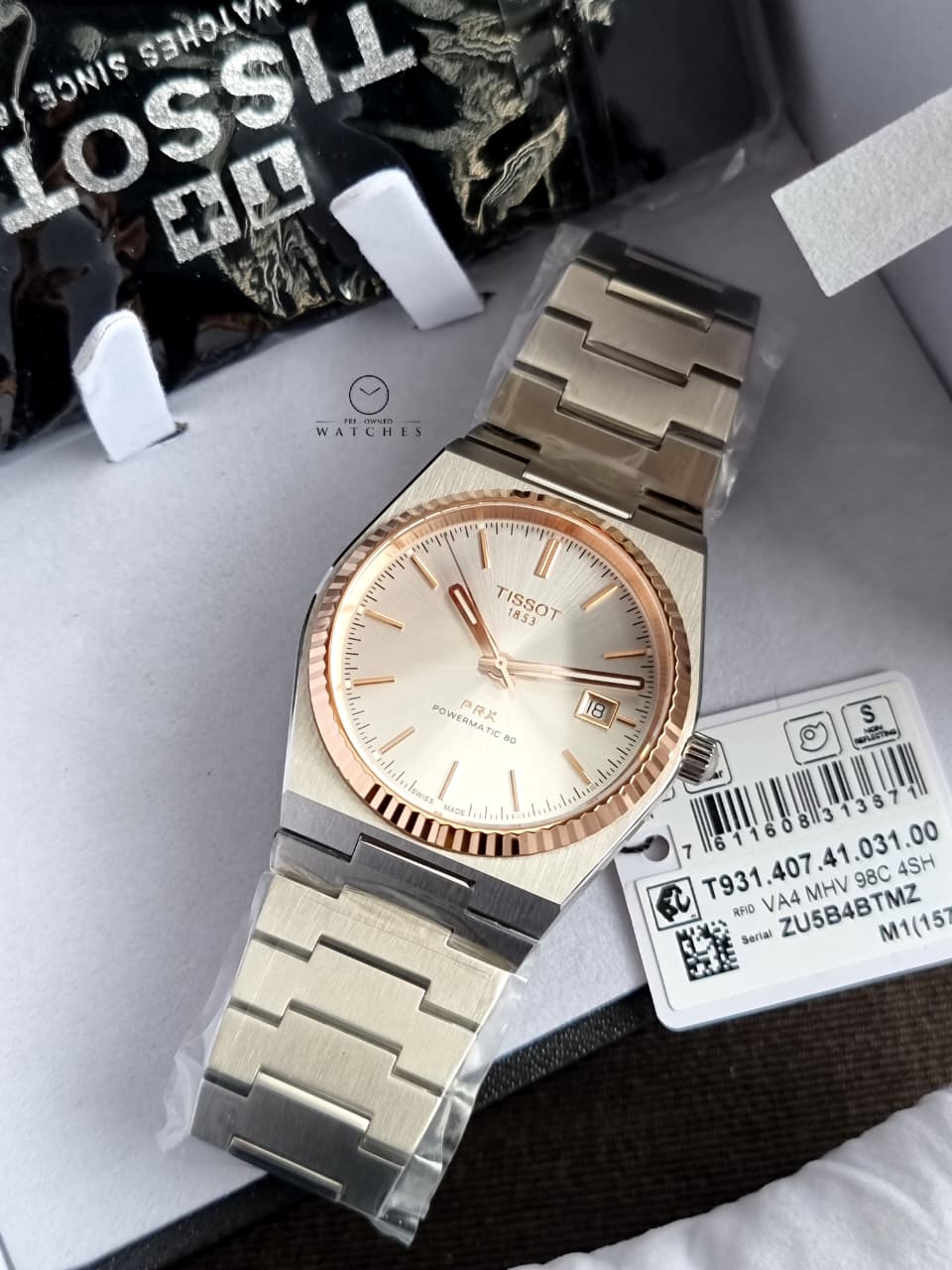 Tissot PRX Silver Stainless Steel Silver Dial Automatic Watch for Gents - T931.407.41.031.00 - Image 3