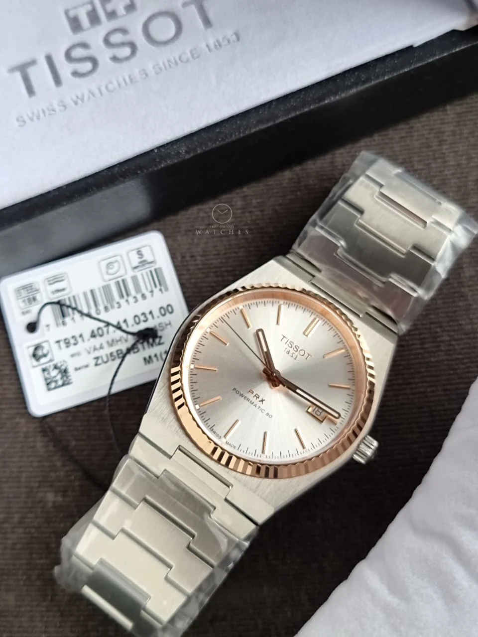 Tissot PRX Silver Stainless Steel Silver Dial Automatic Watch for Gents - T931.407.41.031.00 - Image 4