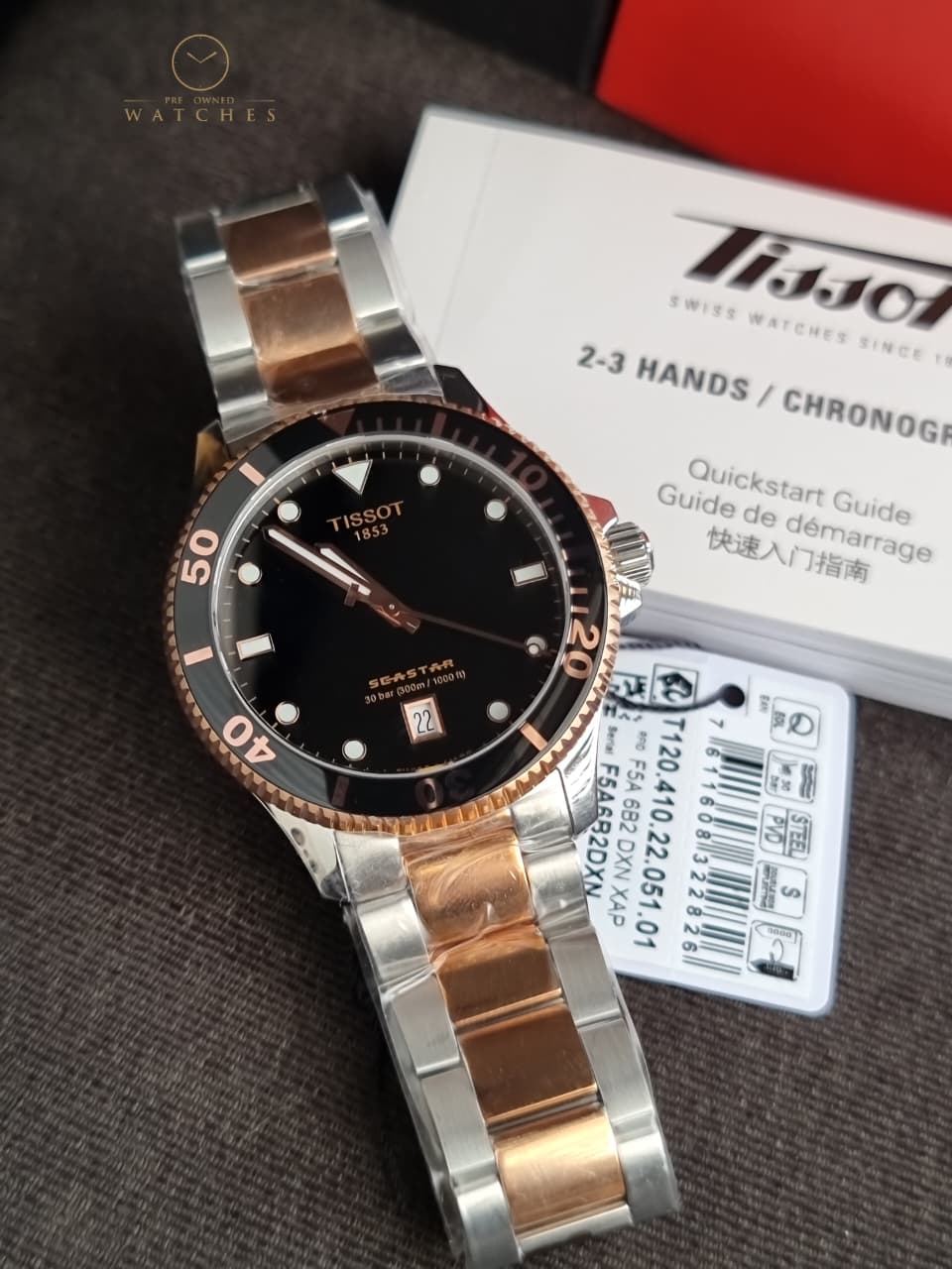 Tissot Seastar 1000 Quartz Black Dial Stainless Steel Men's Watch T120.410.22.051.01 - Image 8