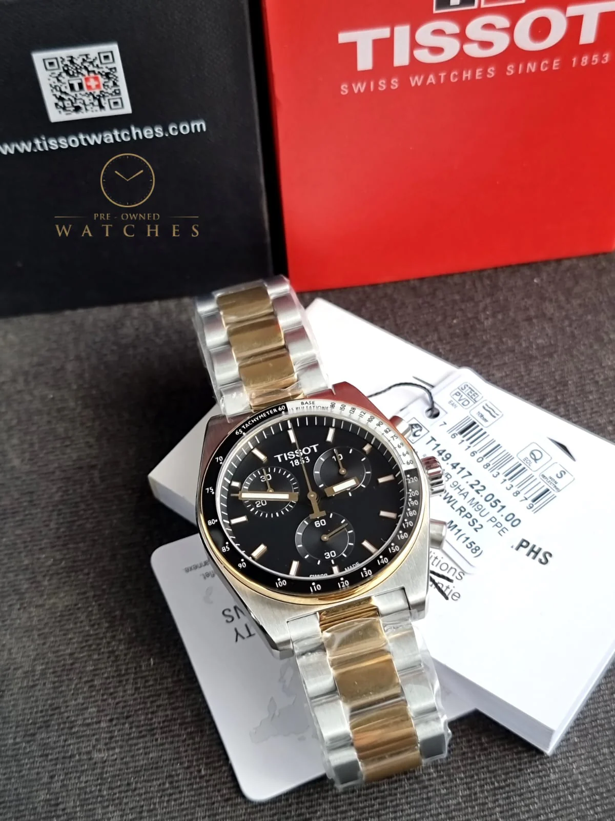 TISSOT T-Sport Chronograph Quartz Black Dial Men's Watch Item No. T149.417.22.051.00 - Image 2