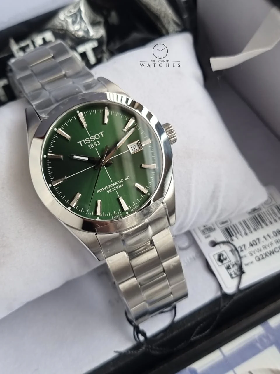 Tissot T127.407.11.091.01 Gentleman Powermatic 80 Silicum Metal Band Men Watch - Image 5