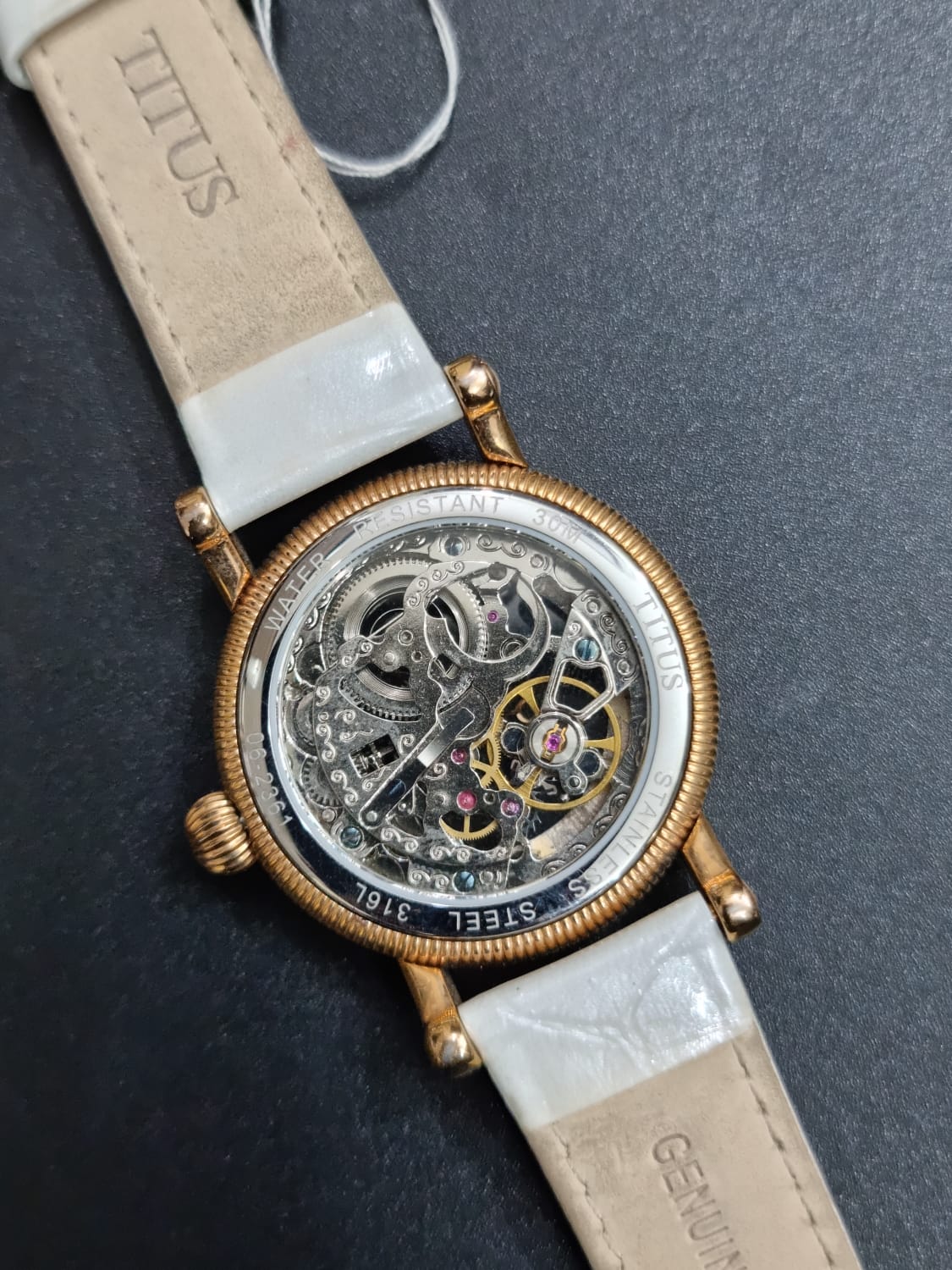 titus White strap White Dial Manual Winding - Image 6