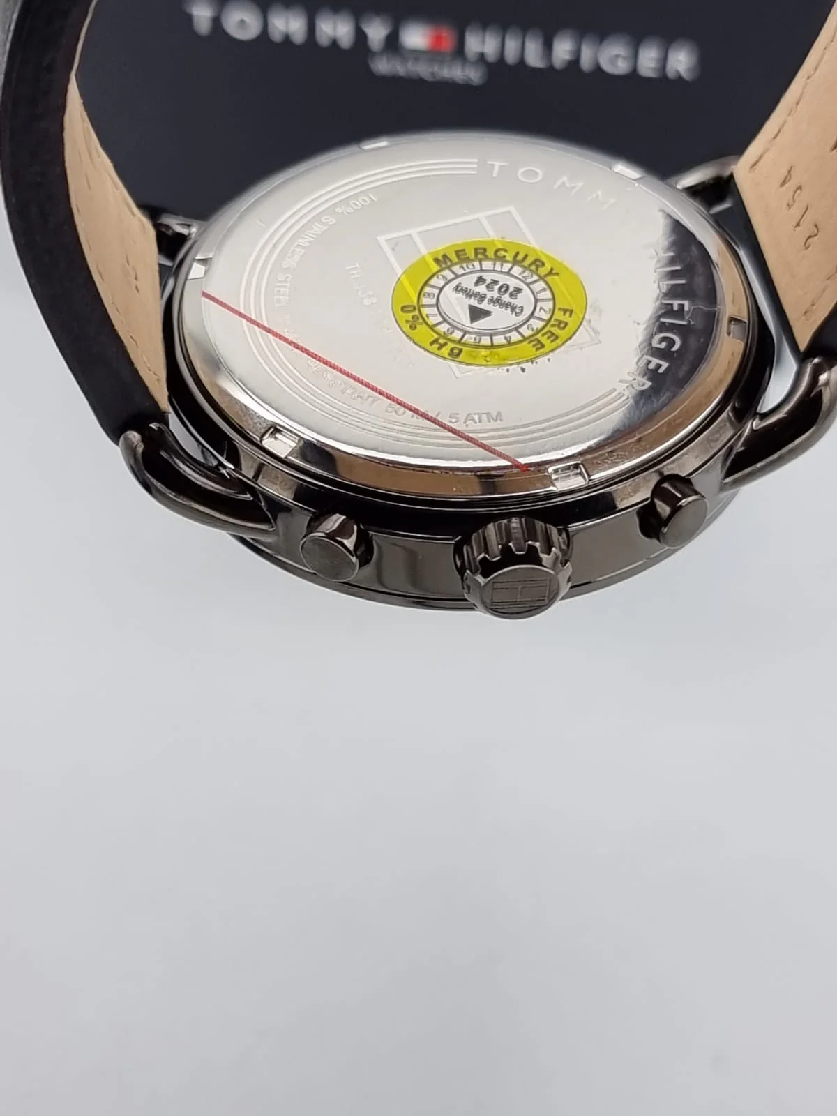 Tommy Hilfiger Briggs Black Dial Leather Strap Men's Watch 1791426 - Image 6