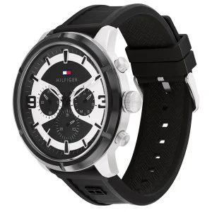 Tommy Hilfiger Men’s Quartz Black Silicone Strap Black Dial 50mm Watch 1792074 - Image 2