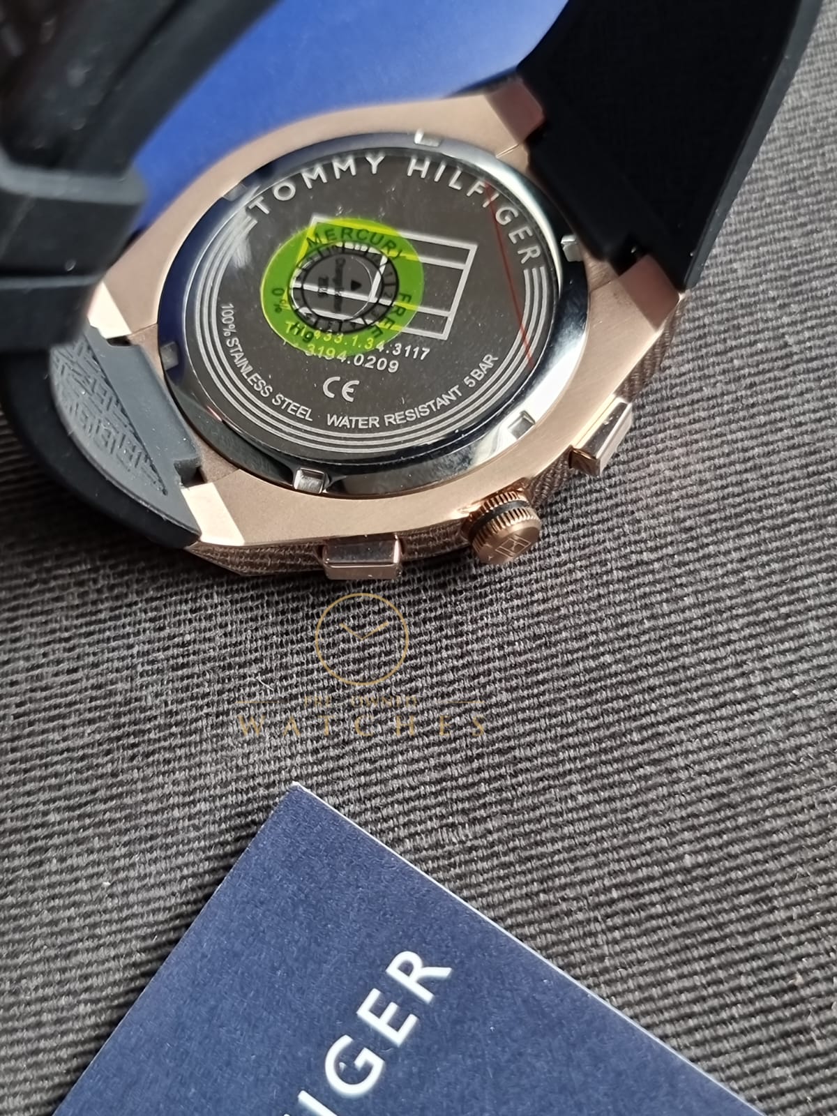 Tommy Hilfiger Men’s Quartz Black Silicone Strap Grey Dial 44mm Watch 1791931 - Image 4
