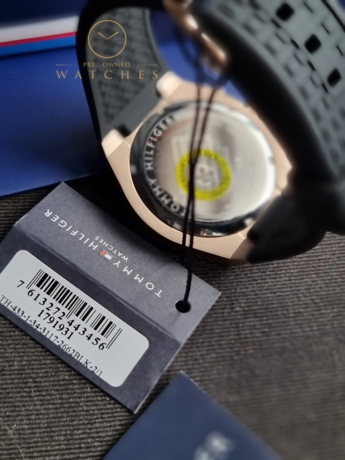 Tommy Hilfiger Men’s Quartz Black Silicone Strap Grey Dial 44mm Watch 1791931 - Image 7