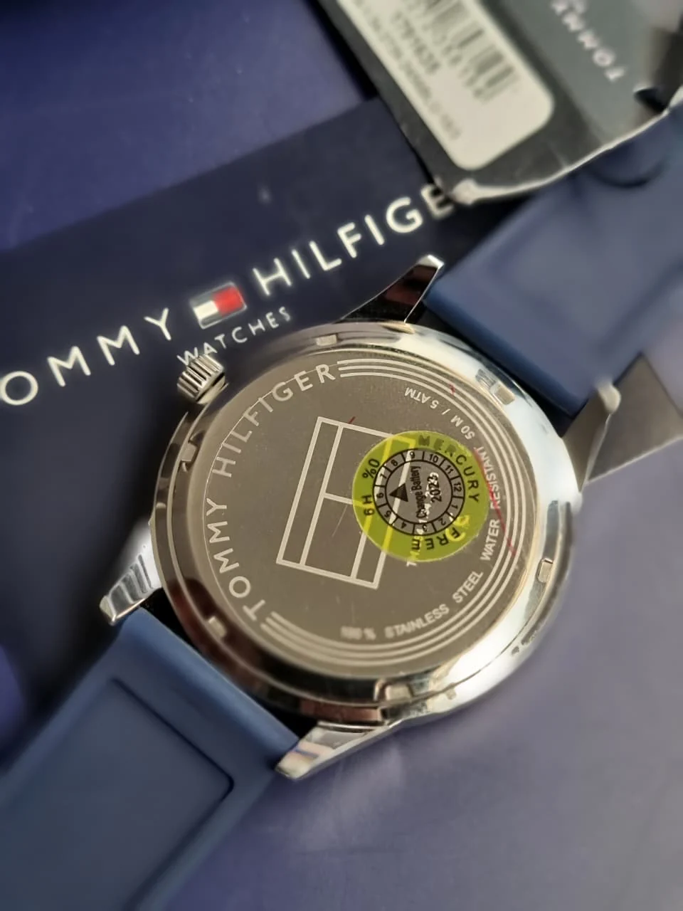 Tommy Hilfiger Men’s Quartz Blue Silicone Strap Blue Dial 44mm Watch 1791635 - Image 7