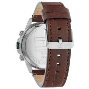 Tommy Hilfiger Men’s Quartz Brown Leather Strap Cream Dial 46mm Watch 1792053 - Image 3