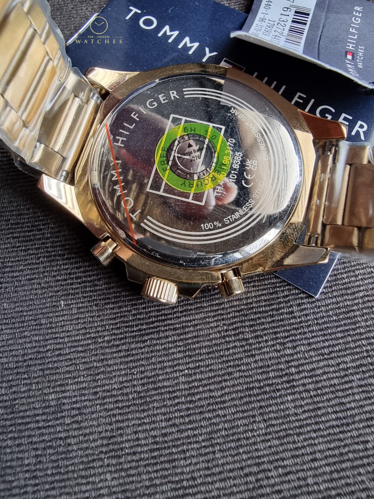 Tommy Hilfiger Men’s Quartz Gold Stainless Steel Black Dial 46mm Watch 1791919 - Image 13