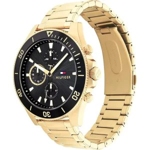 Tommy Hilfiger Men’s Quartz Gold Stainless Steel Black Dial 46mm Watch 1791919 - Image 2