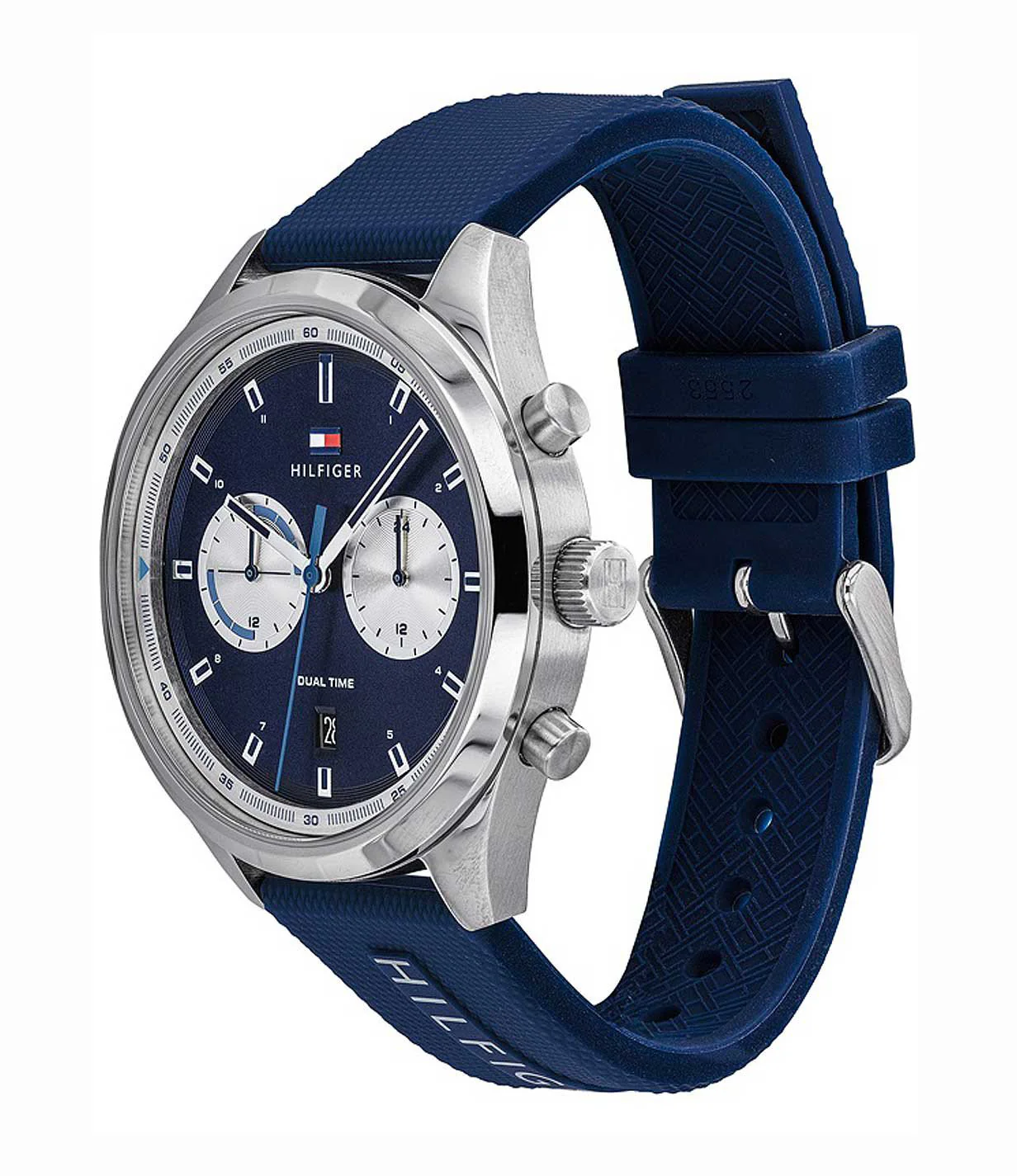 Tommy Hilfiger Men’s Quartz Silicone Strap Blue Dial 44mm Watch 1791781 - Image 2