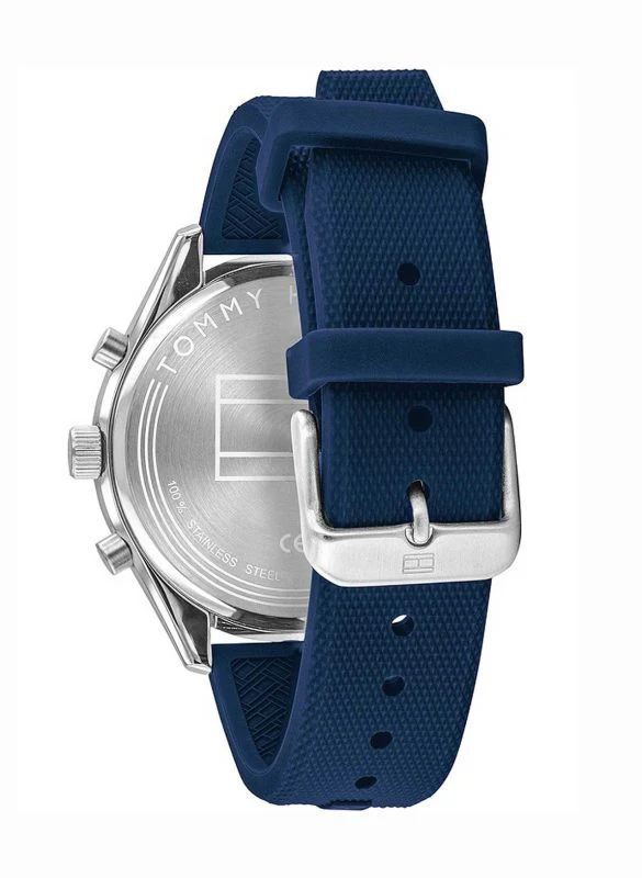 Tommy Hilfiger Men’s Quartz Silicone Strap Blue Dial 44mm Watch 1791781 - Image 3