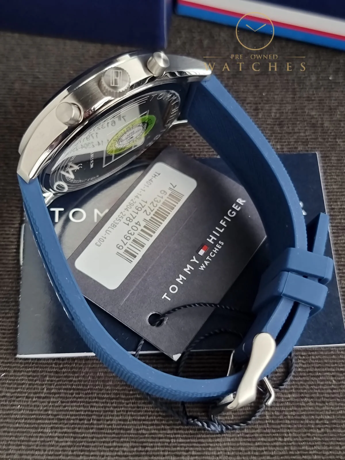 Tommy Hilfiger Men’s Quartz Silicone Strap Blue Dial 44mm Watch 1791781 - Image 8