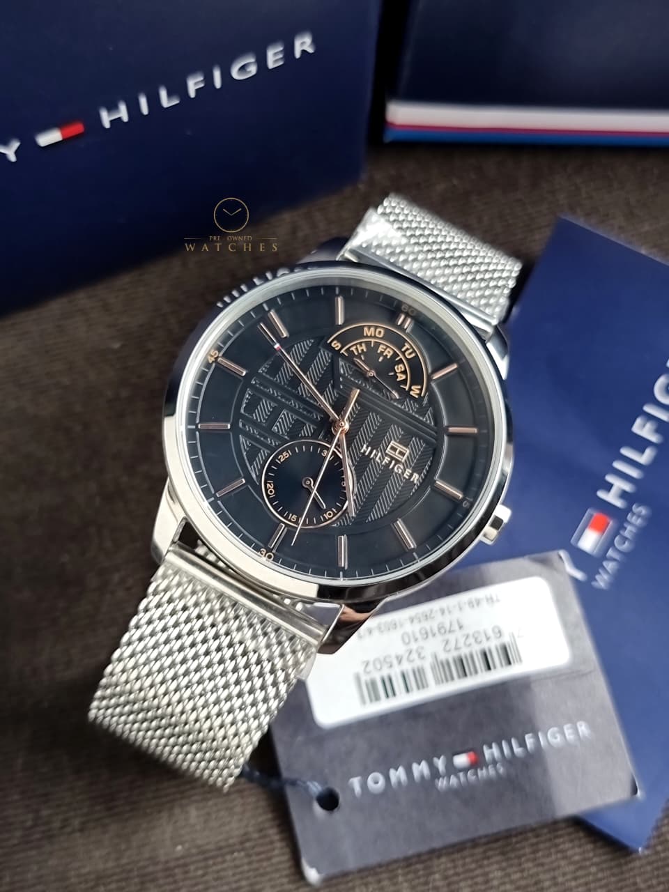 Tommy Hilfiger Men’s Quartz Stainless Steel Black Dial 44mm Watch 1791610 - Image 5