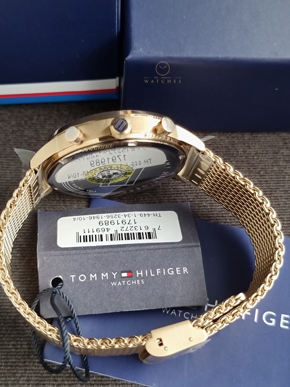 Tommy Hilfiger Men's Multifunction Stainless Steel and Mesh Bracelet Watch, Color: Black (Model: 1791989) - Image 10