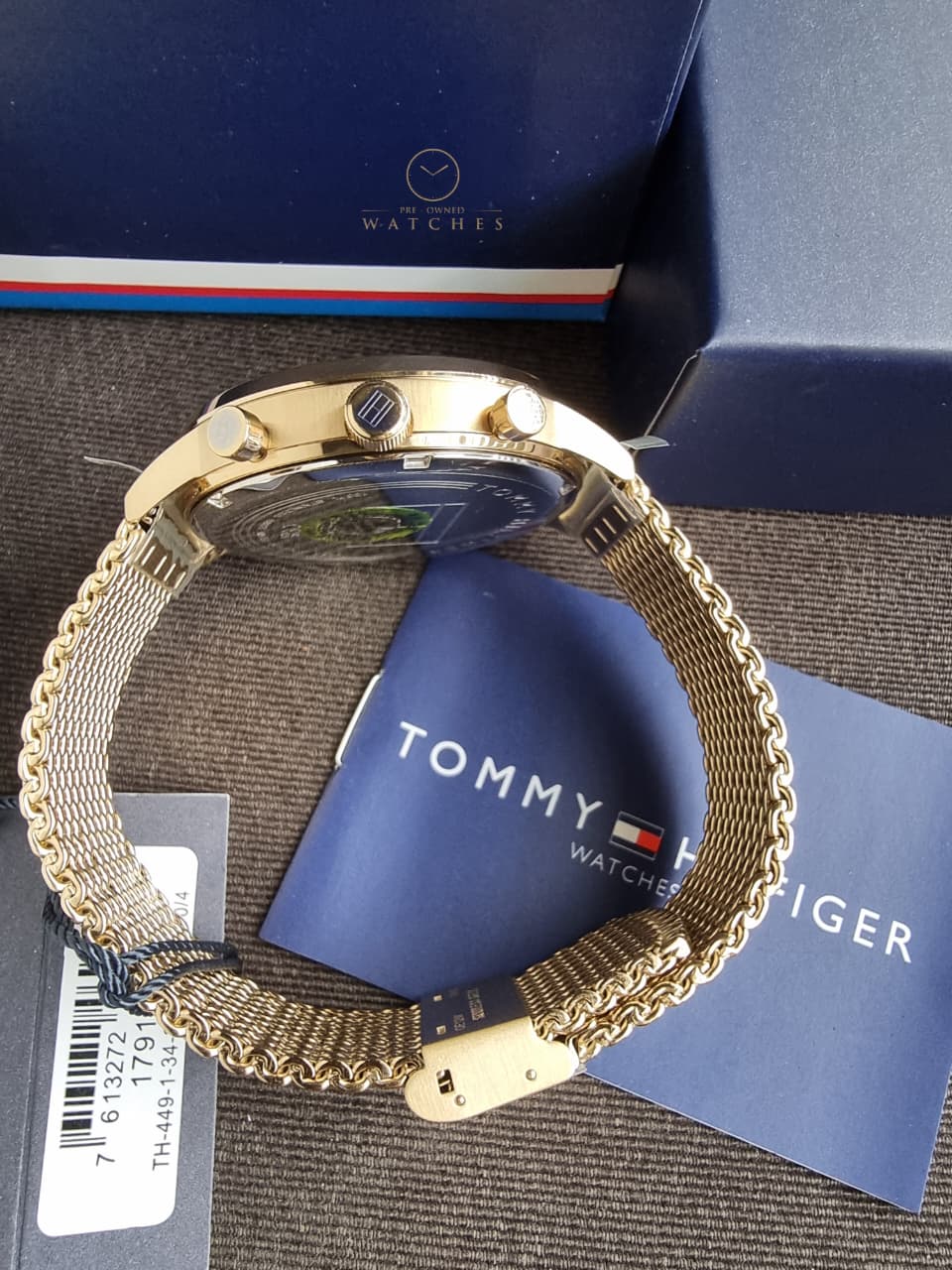 Tommy Hilfiger Men's Multifunction Stainless Steel and Mesh Bracelet Watch, Color: Black (Model: 1791989) - Image 5