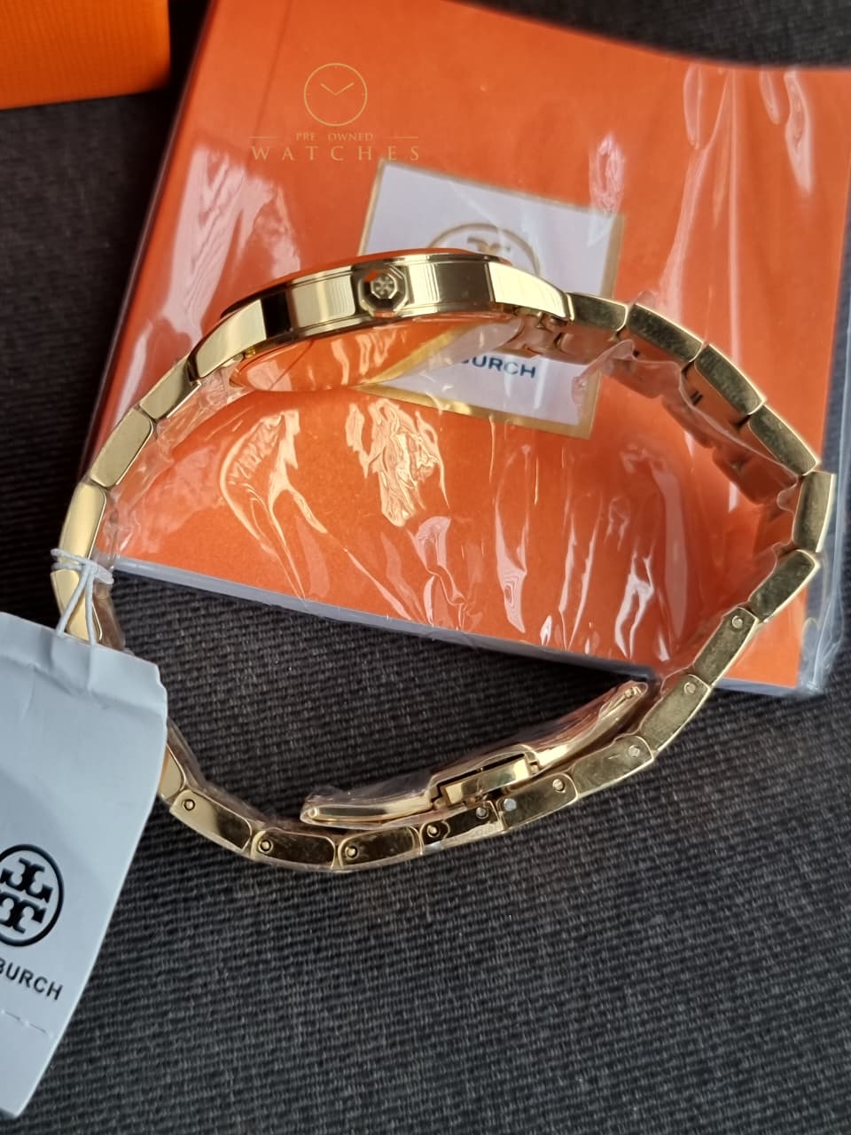 Tory Burch Collins Gold Stainless Steel White Dial Quartz Watch for Ladies - TBW1300 - Image 3
