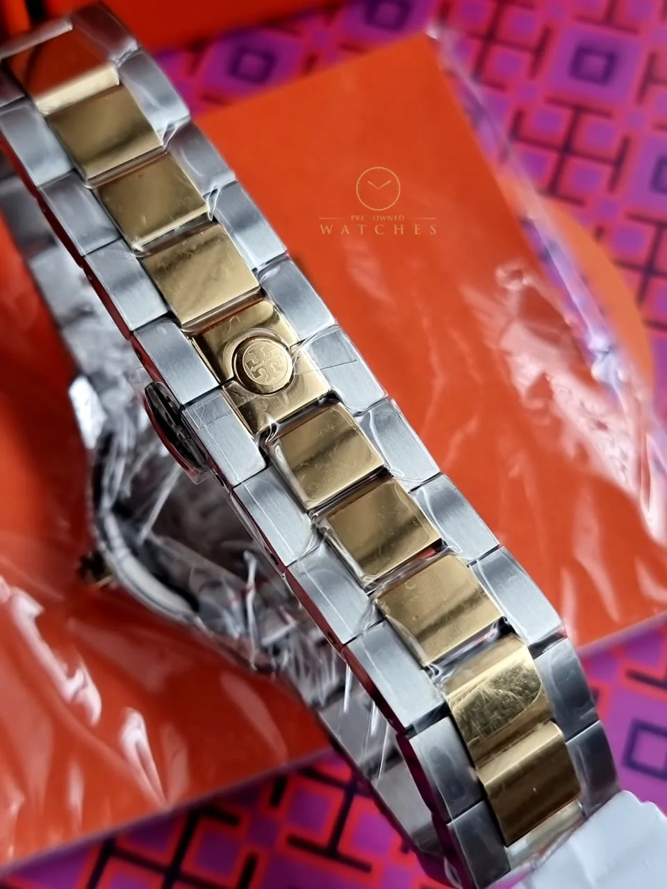 Tory Burch Collins Two-tone Stainless Steel Ivory Dial Quartz Watch for Ladies - TBW1306 - Image 8