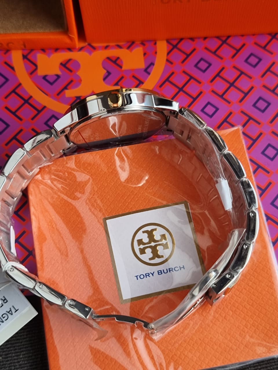 Tory Burch Gigi Stainless Steel Watch Two-Tone Silver/Gold One Size, Two-Tone Silver/Gold, One Size, Gigi Stainless Steel Watch - Image 4