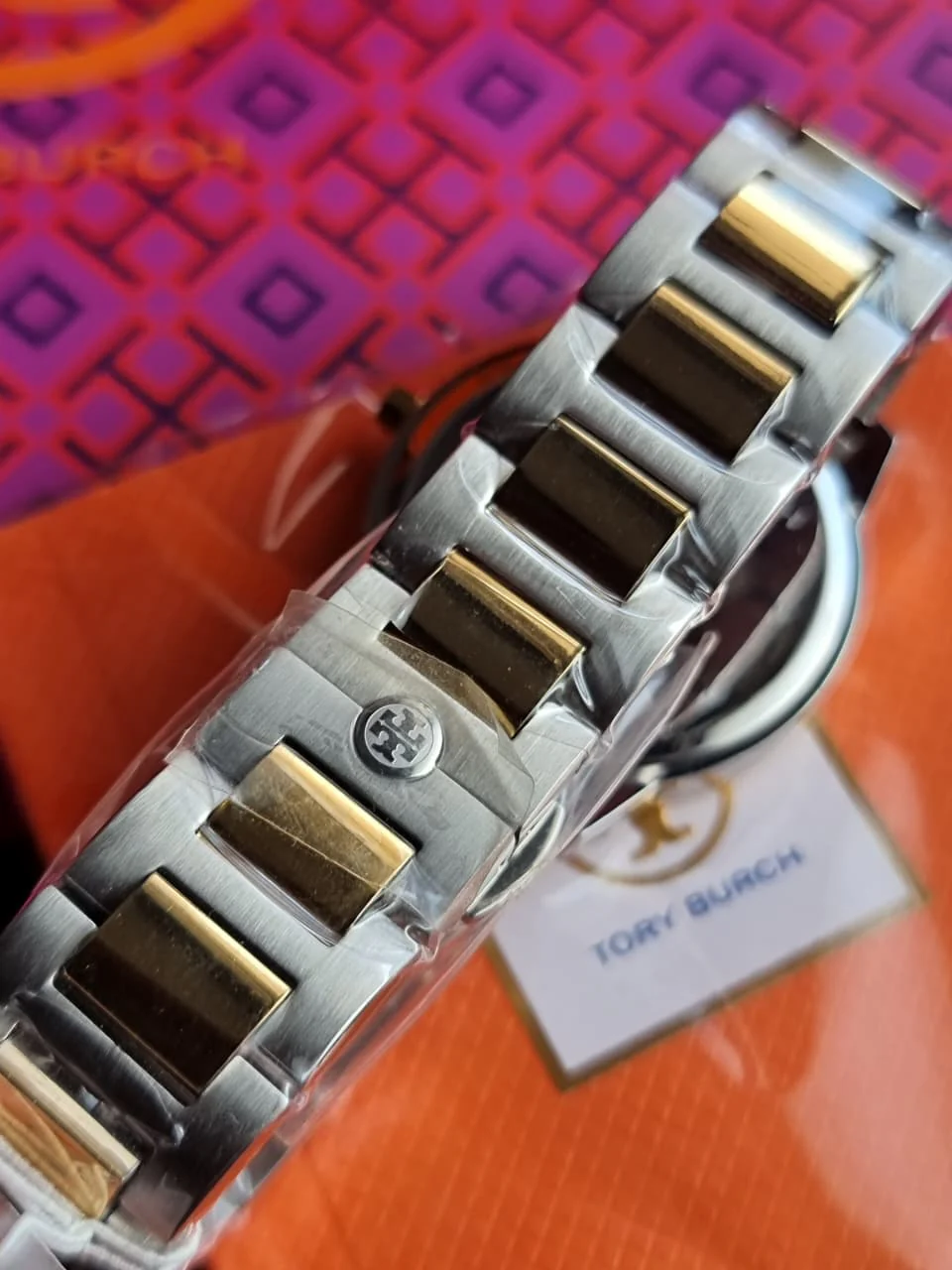 Tory Burch Gigi Stainless Steel Watch Two-Tone Silver/Gold One Size, Two-Tone Silver/Gold, One Size, Gigi Stainless Steel Watch - Image 6