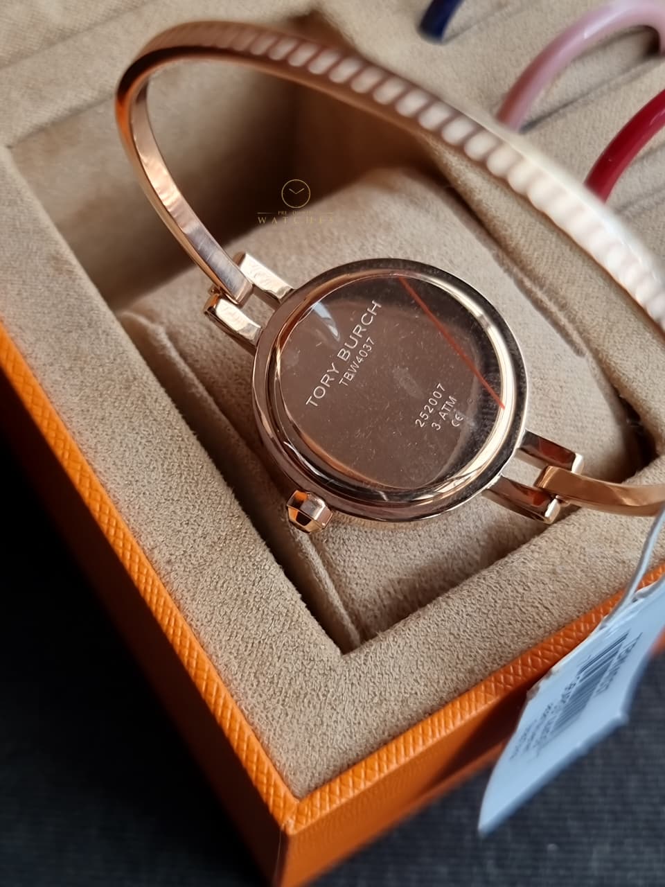 Tory Burch Reva Bangle Women’s Watch Rose Gold Ivory Dial Luxury Fashion – TBW4037 - Image 7