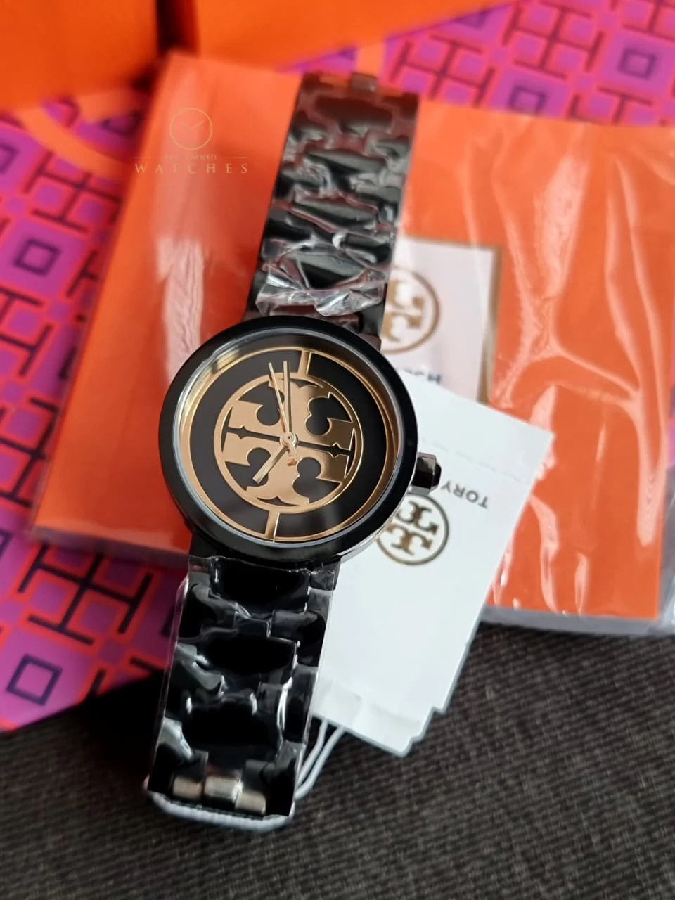 Tory Burch Reva Black Stainless Steel Black Dial Quartz Watch for Ladies - TBW4038 - Image 3