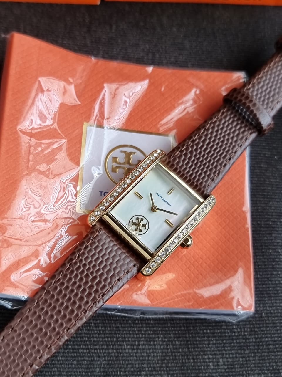 Tory Burch TBW1073 Women's Watch Mother of Pearl Dial Gold (Strap After Market) - Image 2