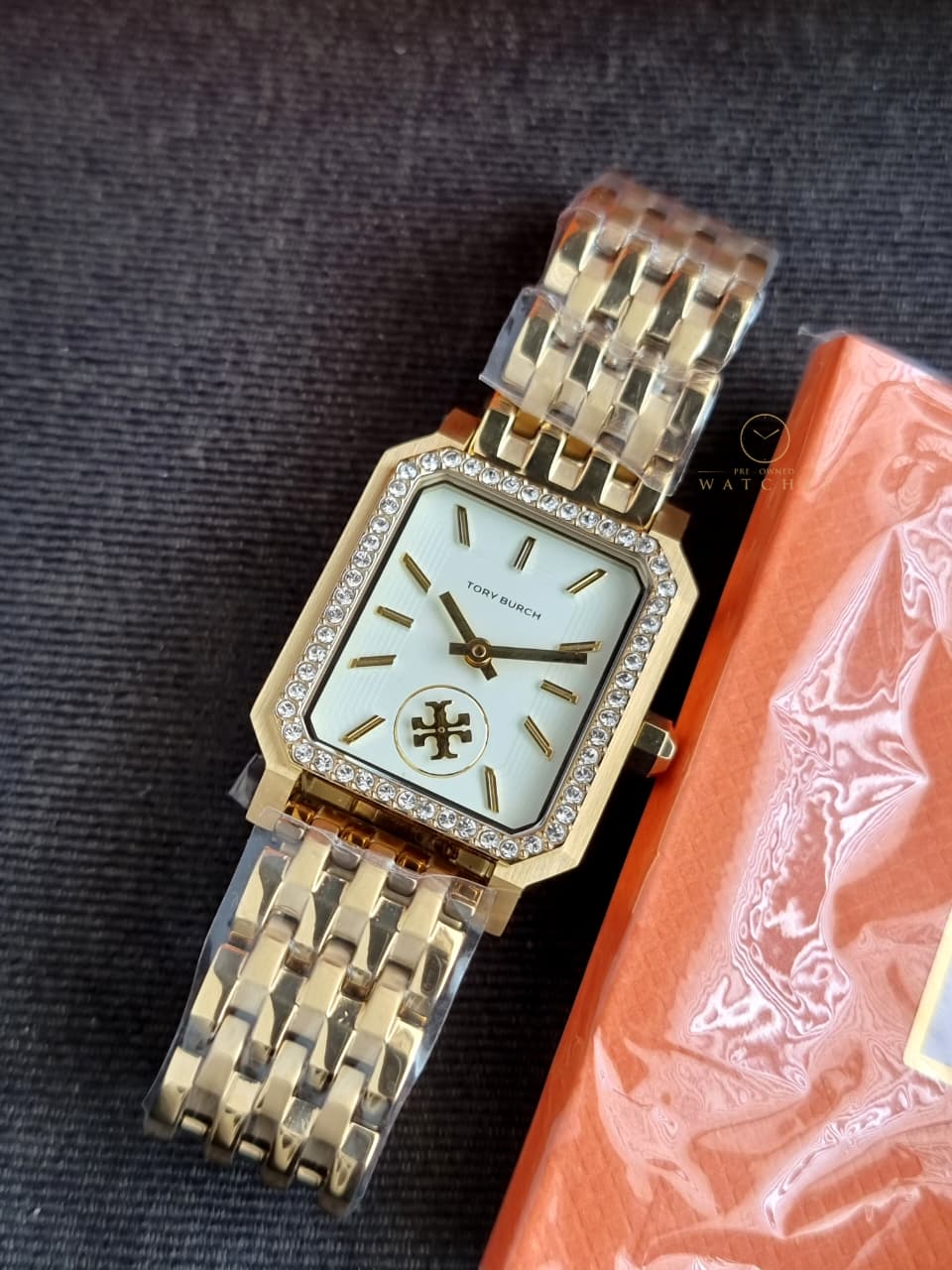 Tory Burch TBW1513 Robinson Ladies Watch Cream Dial Gold Bracelet