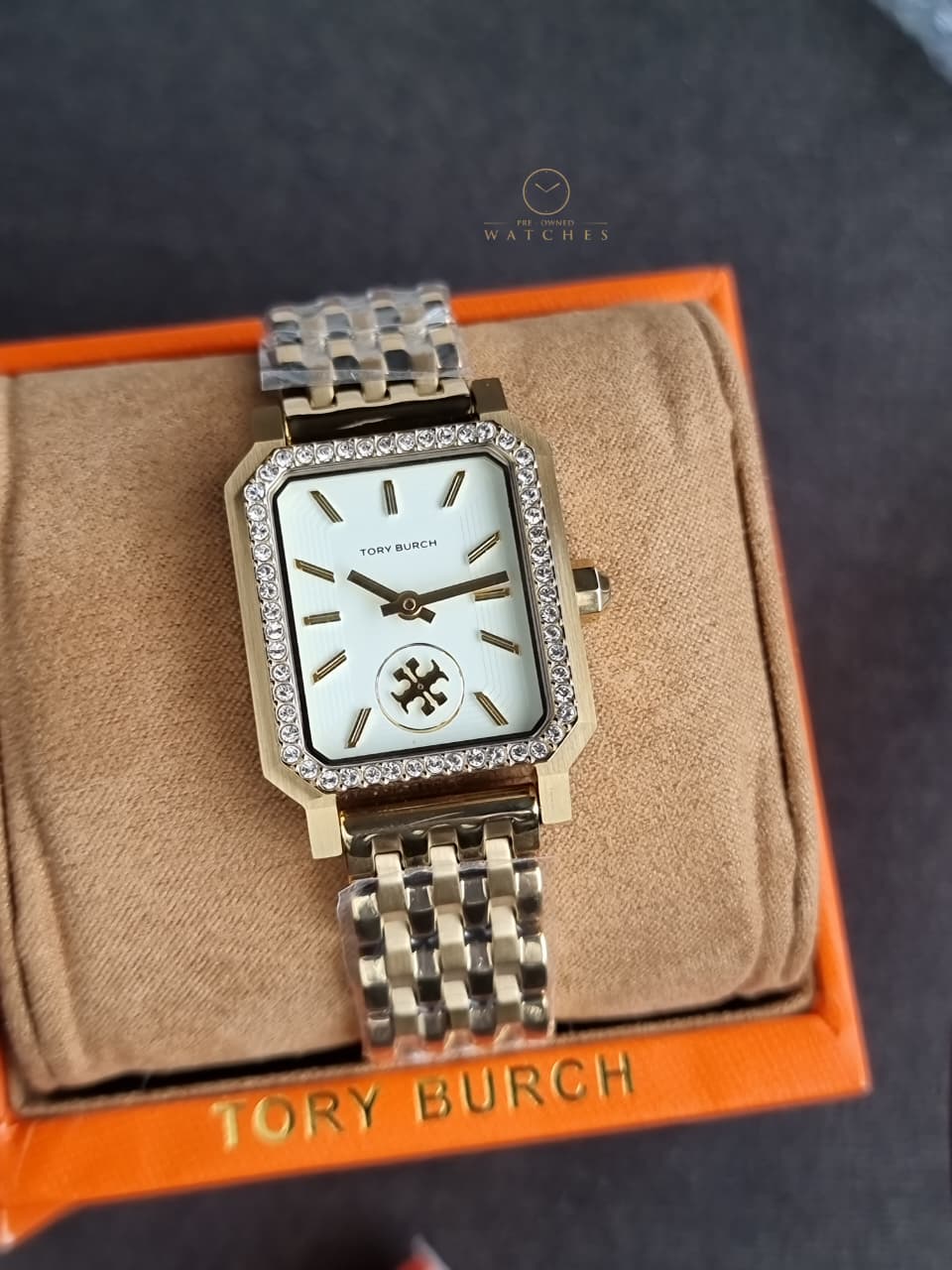Tory Burch TBW1513 Robinson Ladies Watch Cream Dial Gold Bracelet - Image 2