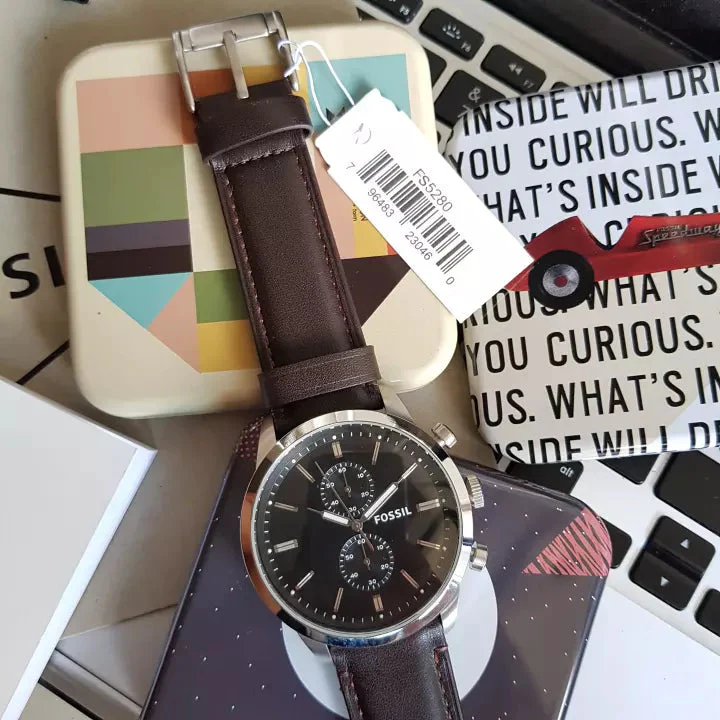 Townsman 44mm Chronograph Brown Watch (Model: FS5280) - Image 4