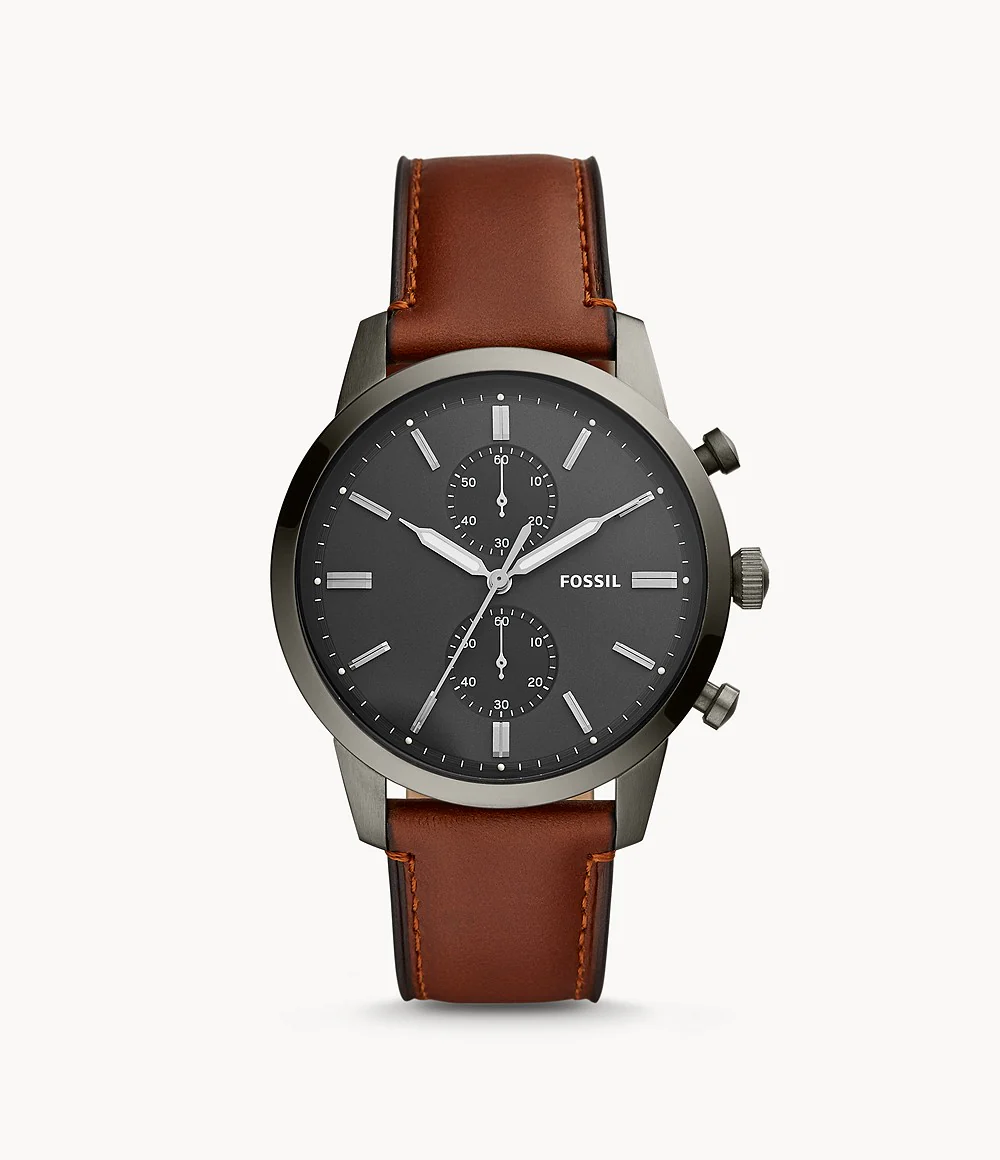 Townsman Chronograph Amber Leather Watch (Model: FS5522)