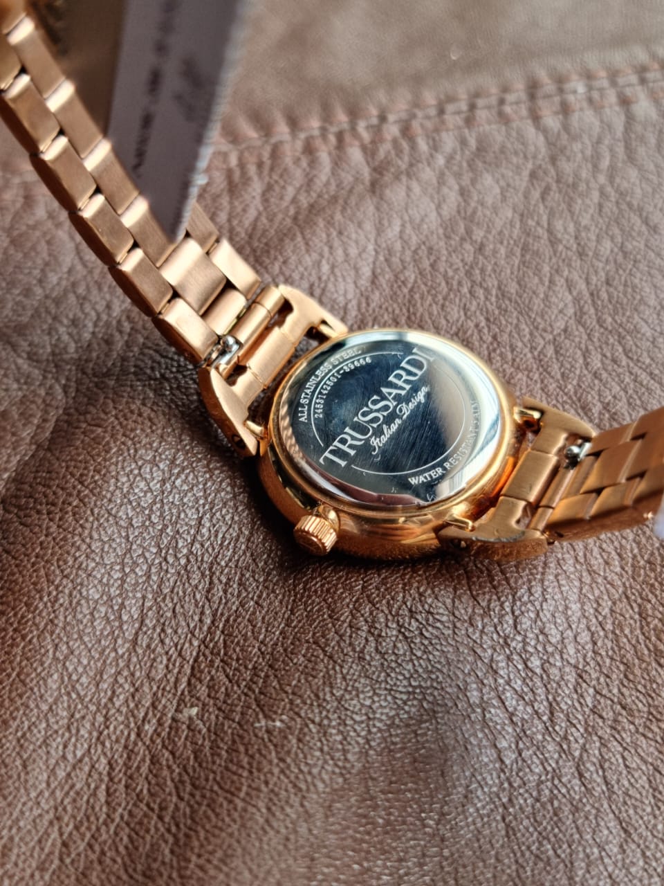 Trussardi Ladies Watch Rose Gold Chain - Image 3