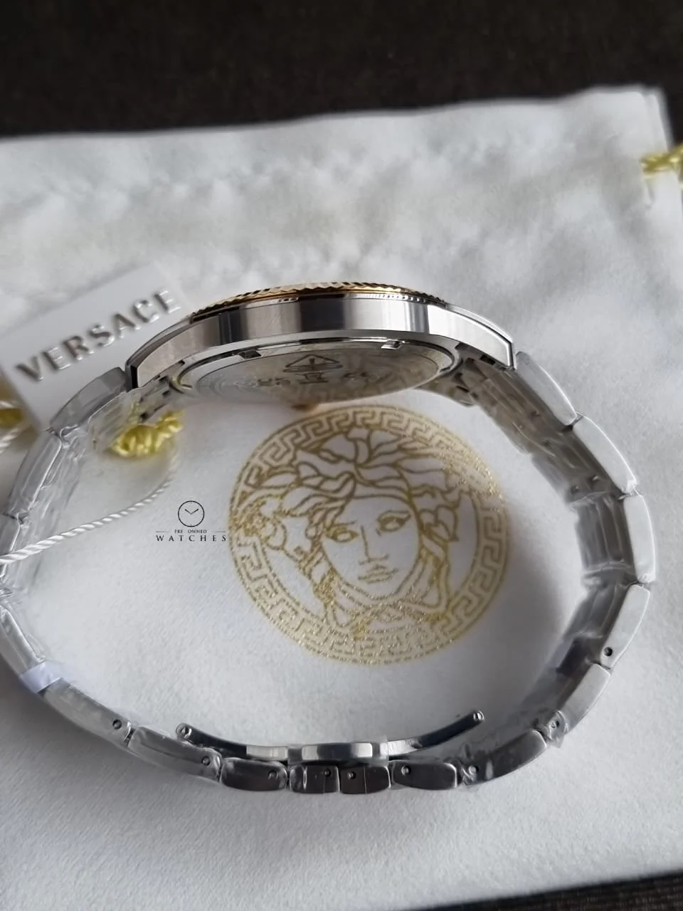 Versace Greca Time VE3K00422 Men's Watch – Green Dial, Two-Tone Stainless Steel, Quartz - Image 3