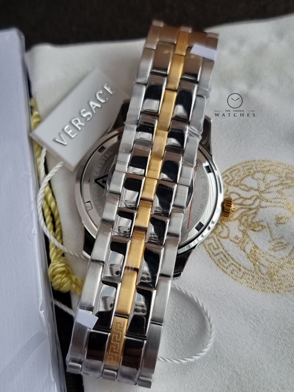 Versace Greca Time VE3K00422 Men's Watch – Green Dial, Two-Tone Stainless Steel, Quartz - Image 4