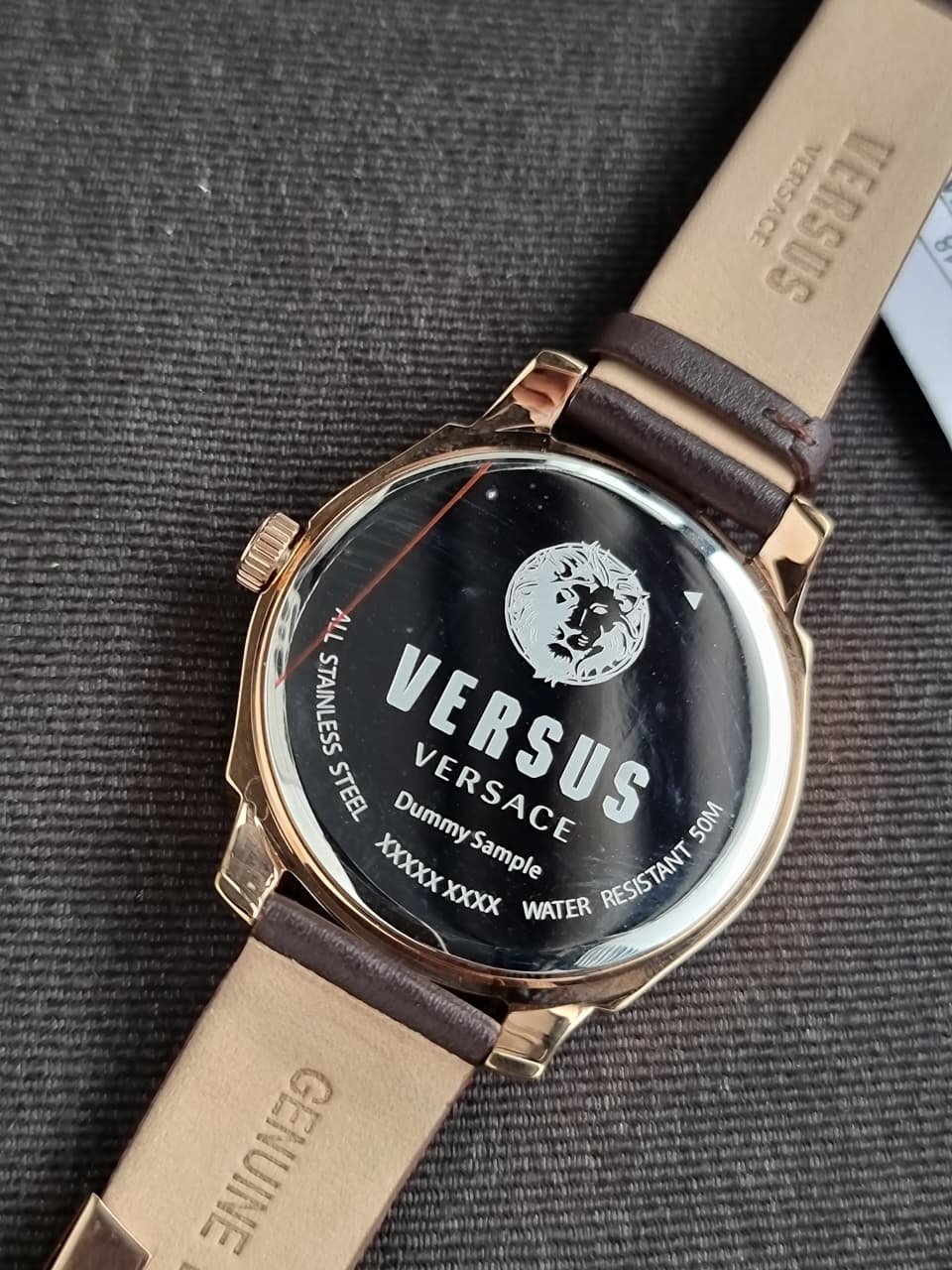 Versus Versace Men's Watch – 42mm, Brown Dial, Brown Leather Strap, Quartz - Image 3