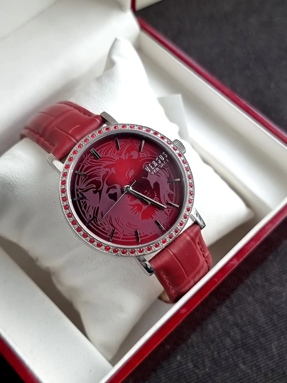 Versus Versace Red Dial Red Strap Ladies Watch - Image 3