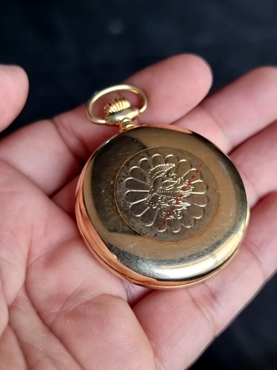 Watex Pocket Watch Golden Casing Manual Winding - Image 5